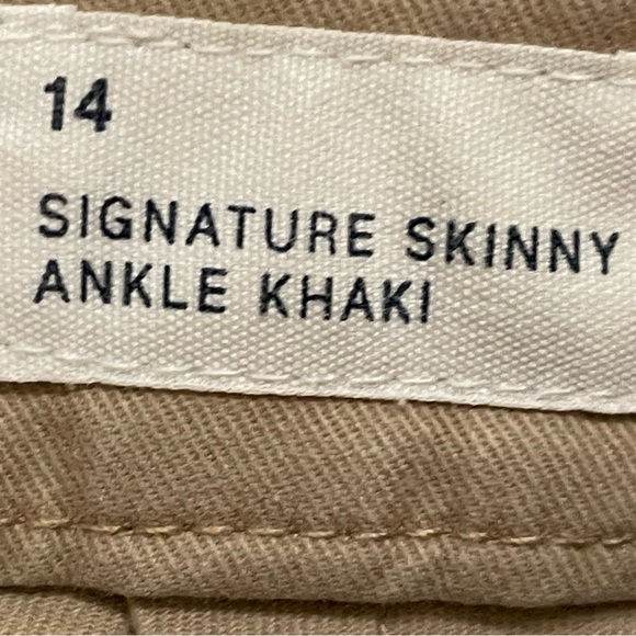 GAP Women's Signature Skinny Ankle Khakis In Khaki Size 14 - Picture 12 of 13